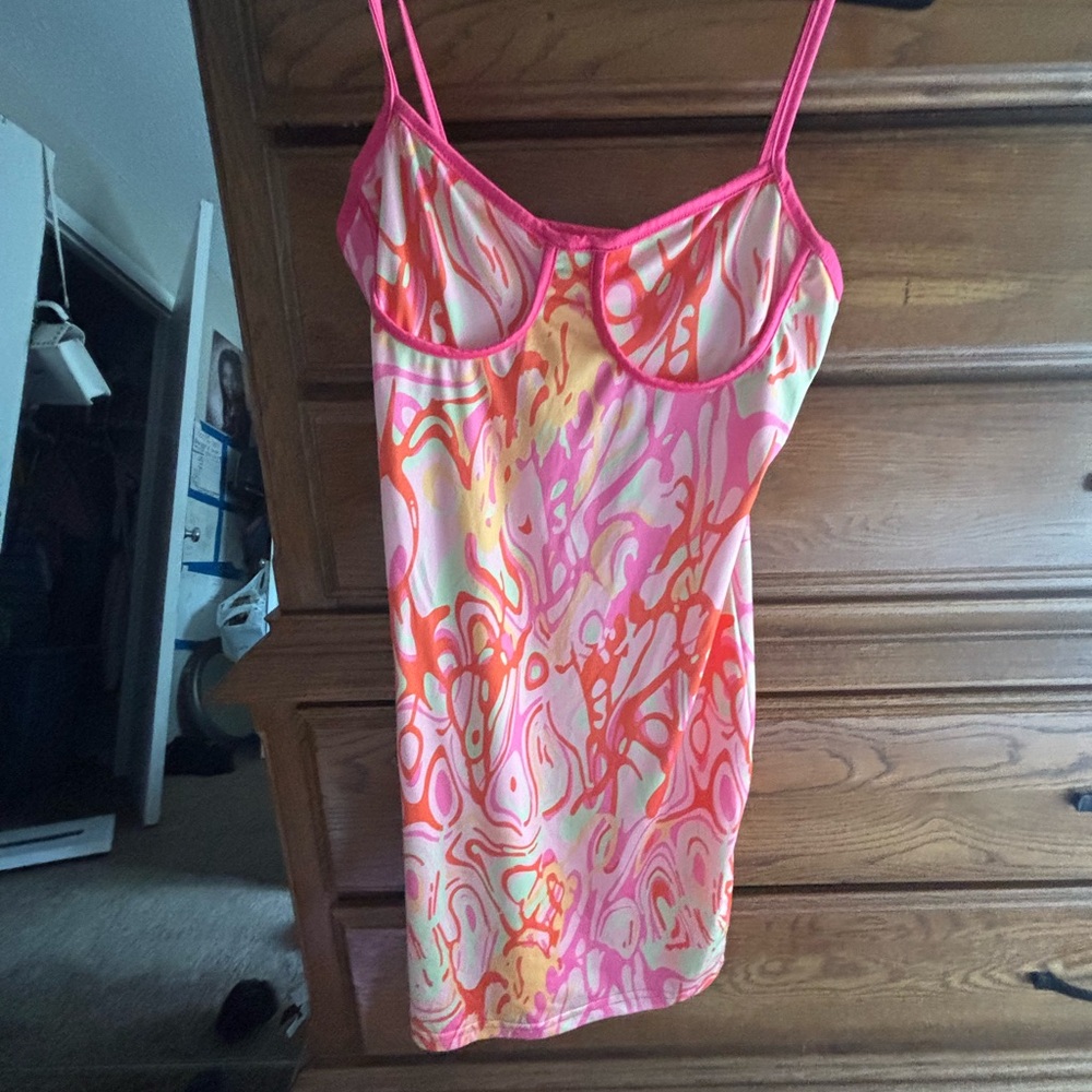Colorful Swirl Slip Dress